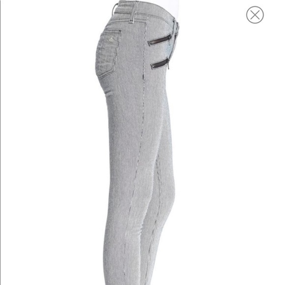 Rag and Bone RBW 23 Moto pinstripe Jeans - Picture 3 of 13